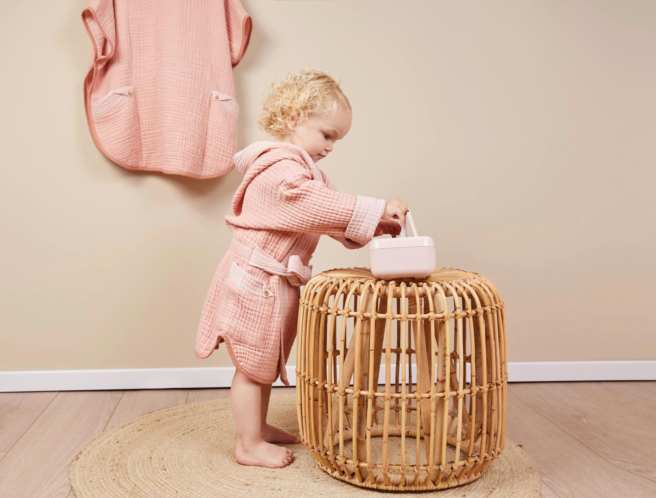 KINDERBADEMANTEL 86/92  - Altrosa/Rosa, Basics, Textil (86/92null) - Bebe Jou