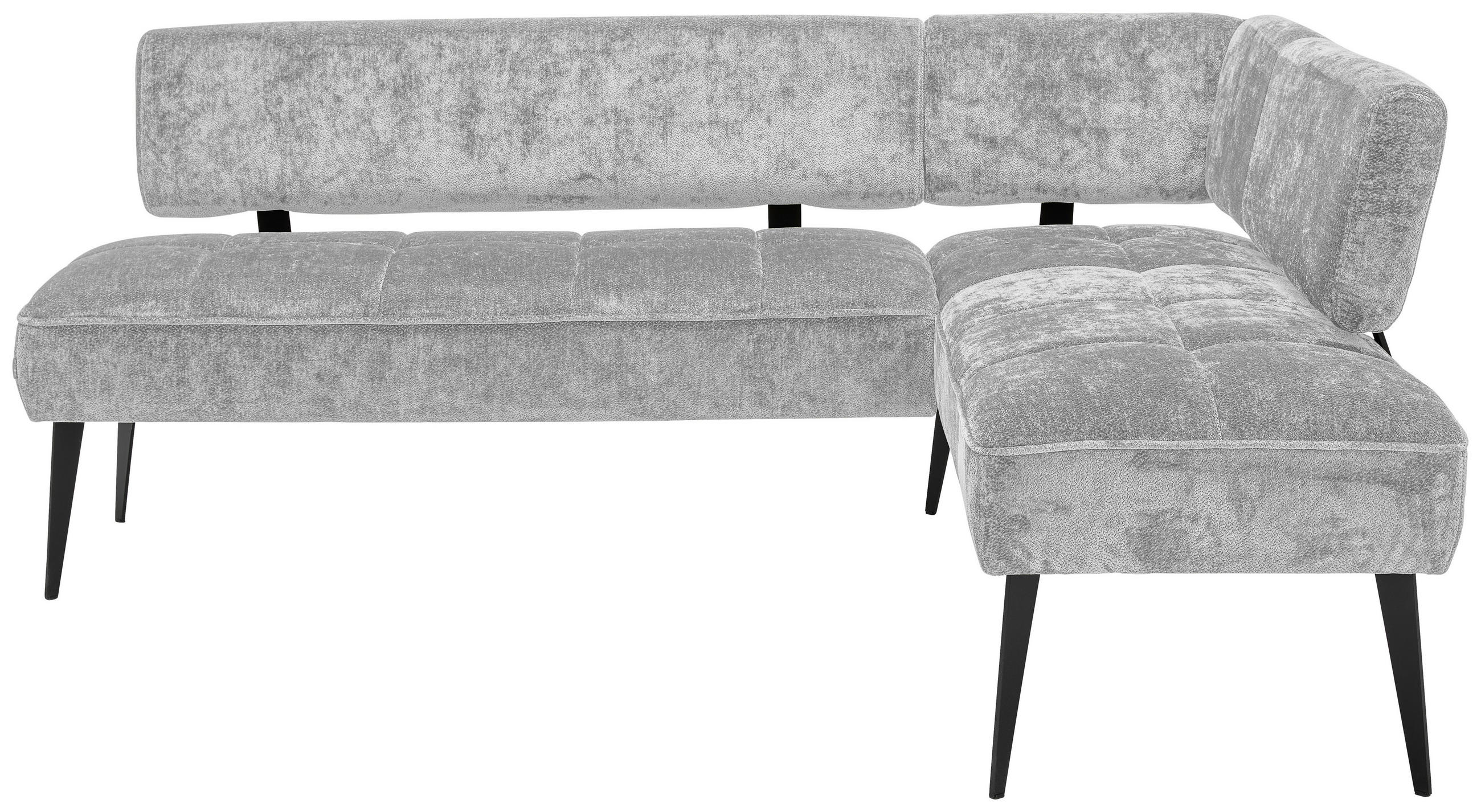 Welnova Eckbank Grau, Schwarz 212x162 cm