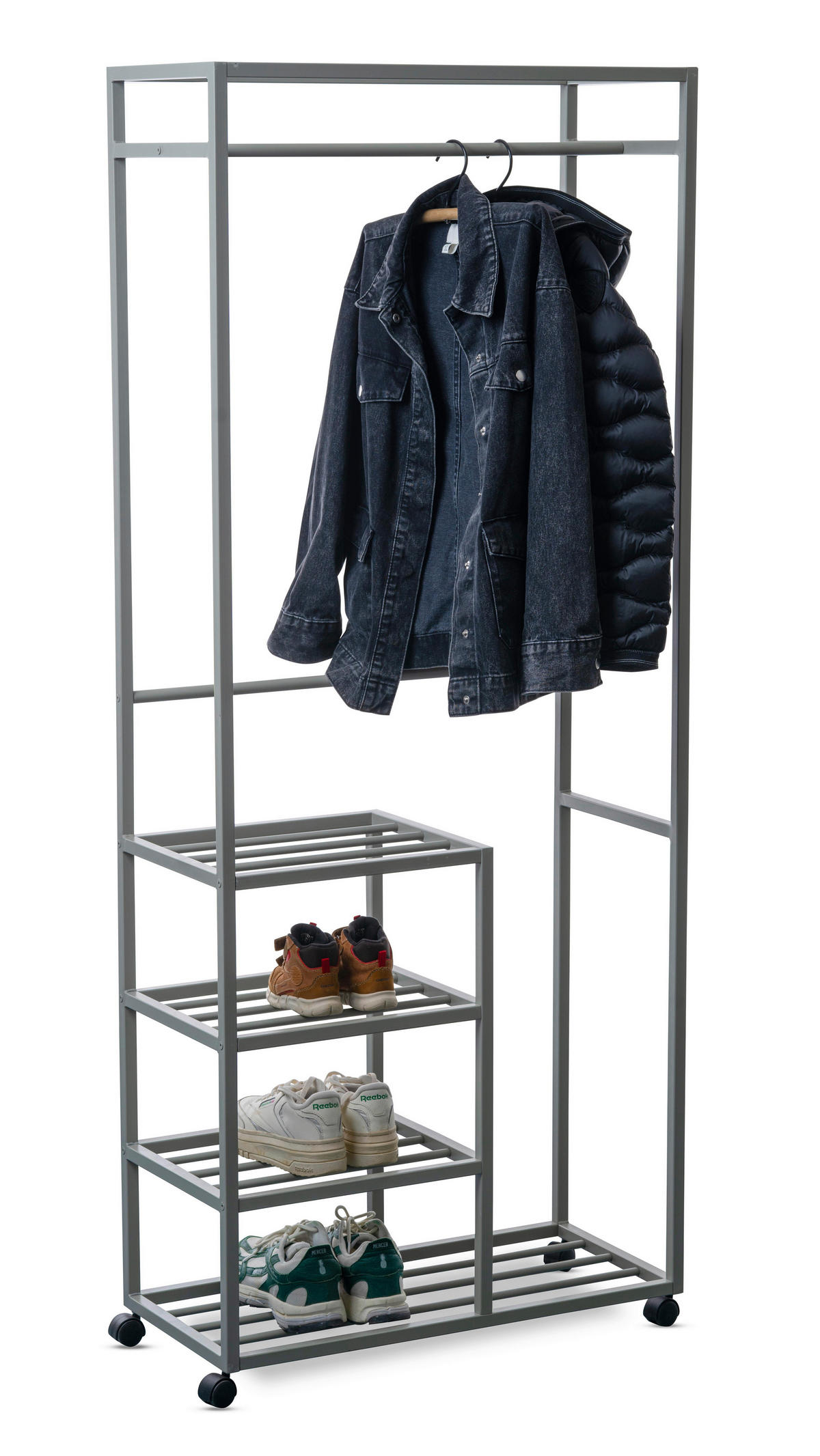 KLEIDERWAGEN in Grau 75/183/35 cm   - Grau, Basics, Kunststoff/Metall (75/183/35cm)