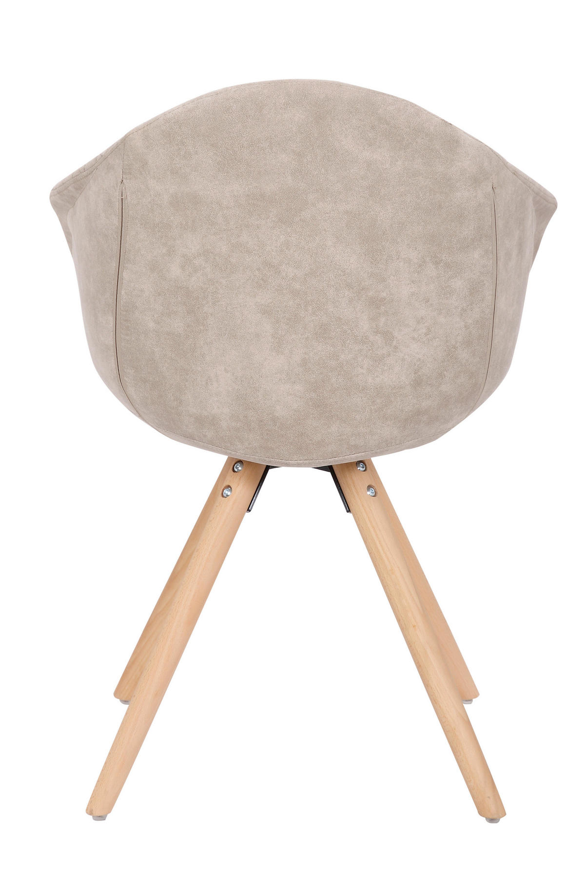 STUHL-SET 2 Stück  in Holz, Kunststoff  - Creme/Weiß, MODERN, Holz/Kunststoff (59/82/55cm) - Kayoom