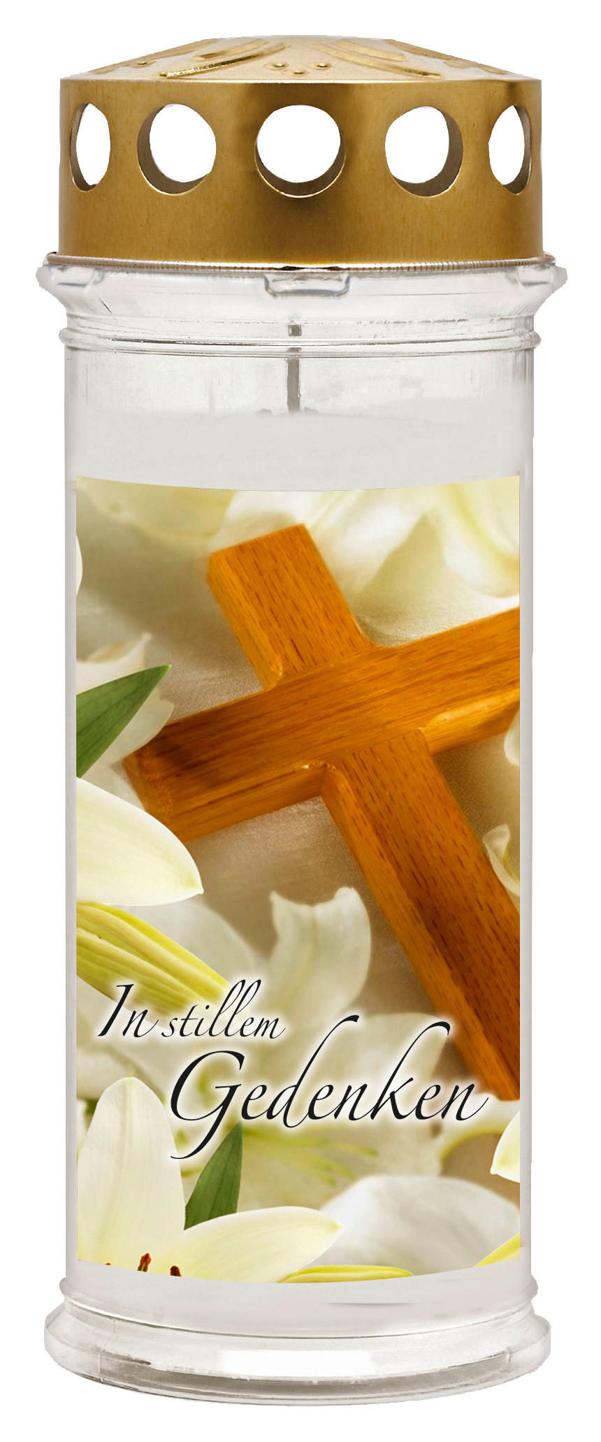 Grabkerze Ambrosius Weiß D/h: 7,5/21 Cm