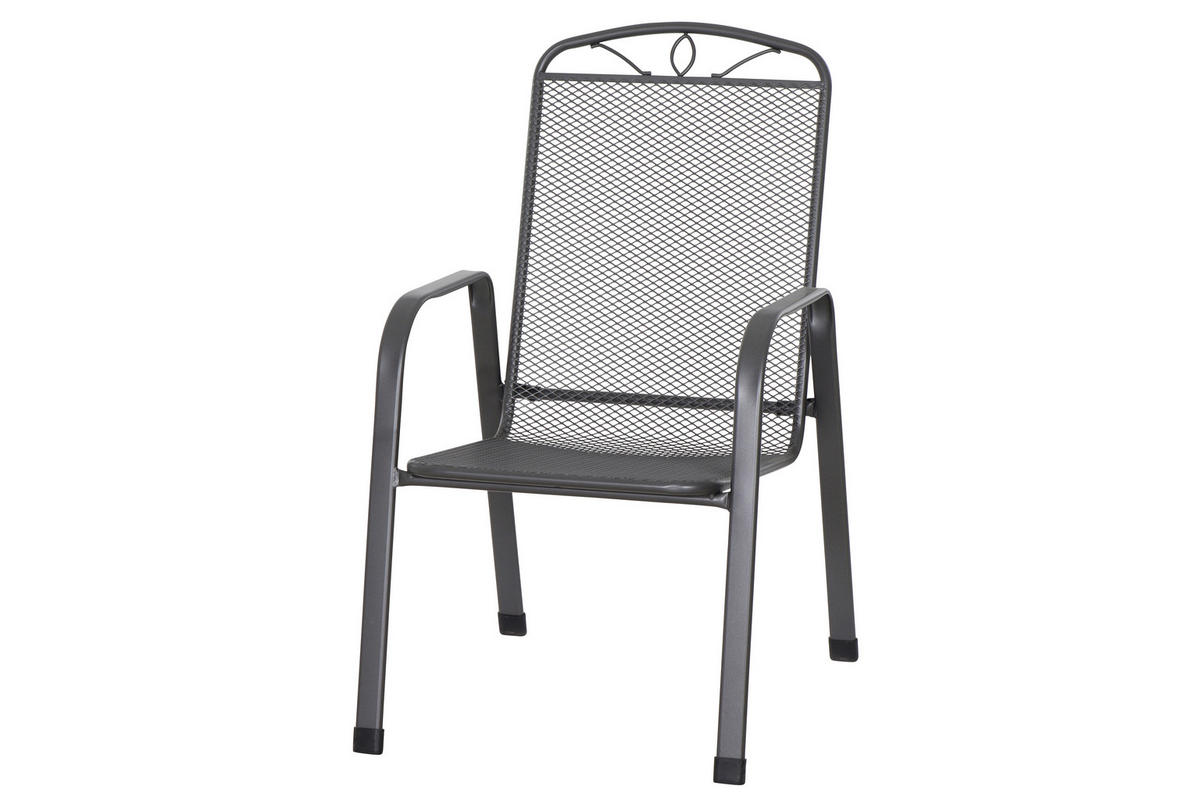 GARTENSESSEL-SET Metall Anthrazit  - Anthrazit, Basics, Metall (57/94/75cm) - Siena Garden