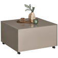 COUCHTISCH Flachglas 75/75/42 cm rechteckig Taupe  - Taupe, Design, Glas/Holzwerkstoff (75/75/42cm) - Novel