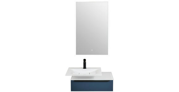 WASCHTISCHKOMBI 66,6 cm  - Blau/Schwarz, KONVENTIONELL, Holzwerkstoff/Stein (66,6cm) - Novel