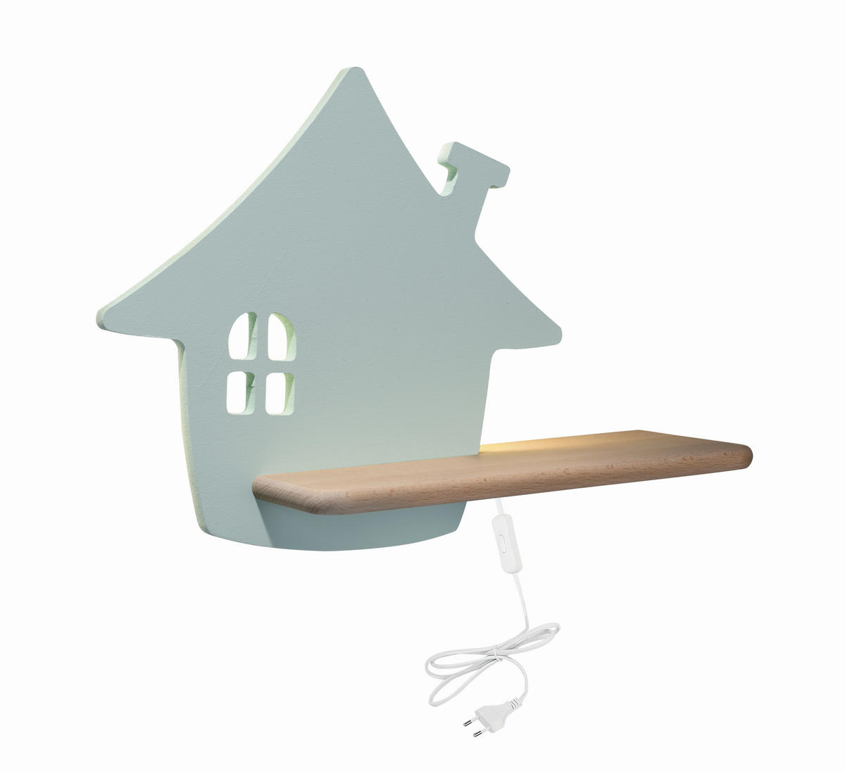 KINDERWANDLEUCHTE 35/12/26 cm   - Mintgrün, Basics, Holz/Holzwerkstoff (35/12/26cm)