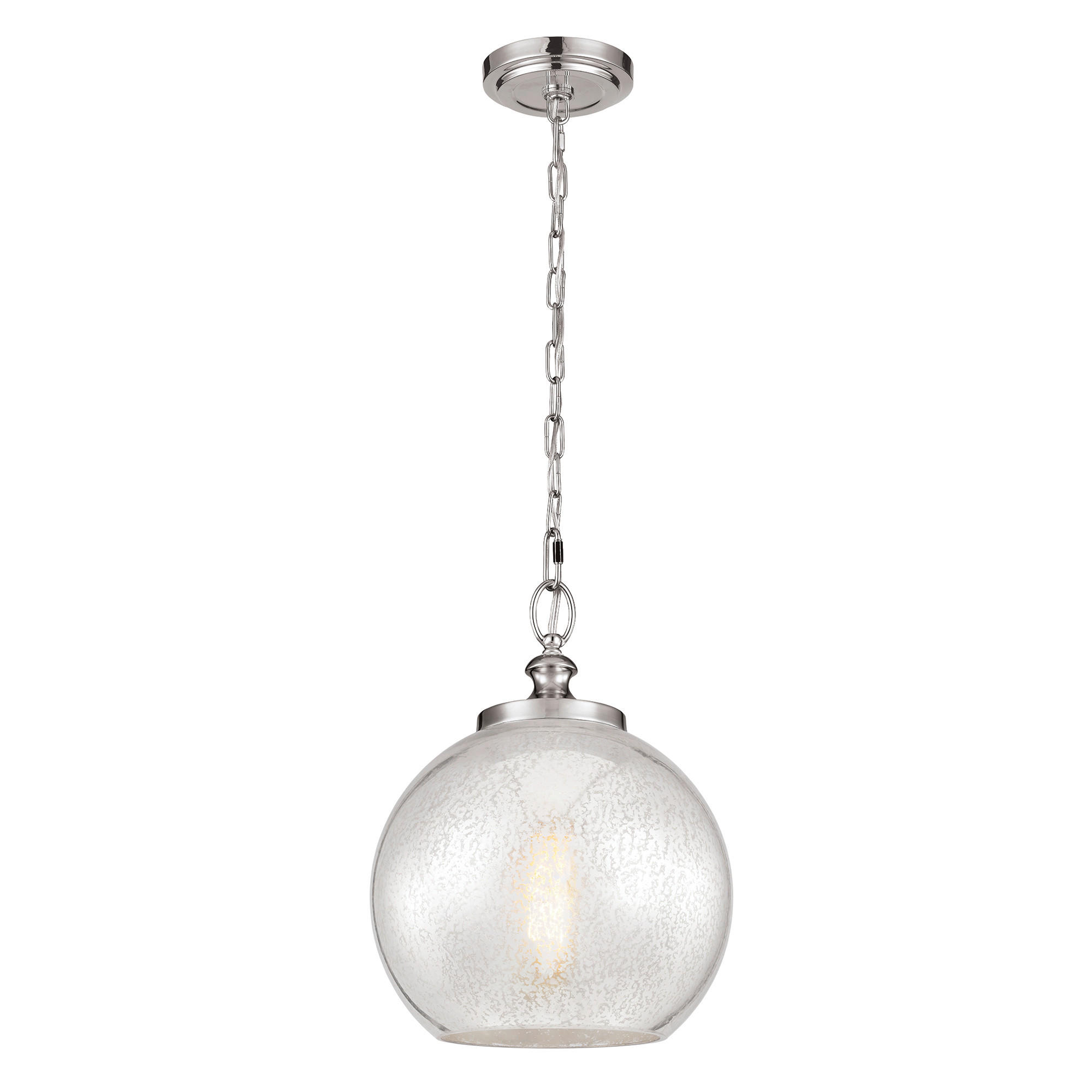 ZÁVĚSNÉ SVÍTIDLO, 30.5/53.3 cm  - barvy nerez oceli, Konvenční, kov/sklo (30.5/53.3cm) - Elstead Lighting