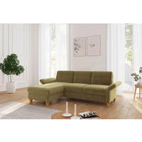 ECKSOFA ROCHELLE E Olivgrün Flachgewebe  - Eichefarben/Olivgrün, KONVENTIONELL, Holz/Textil (164/251cm) - Sit & More