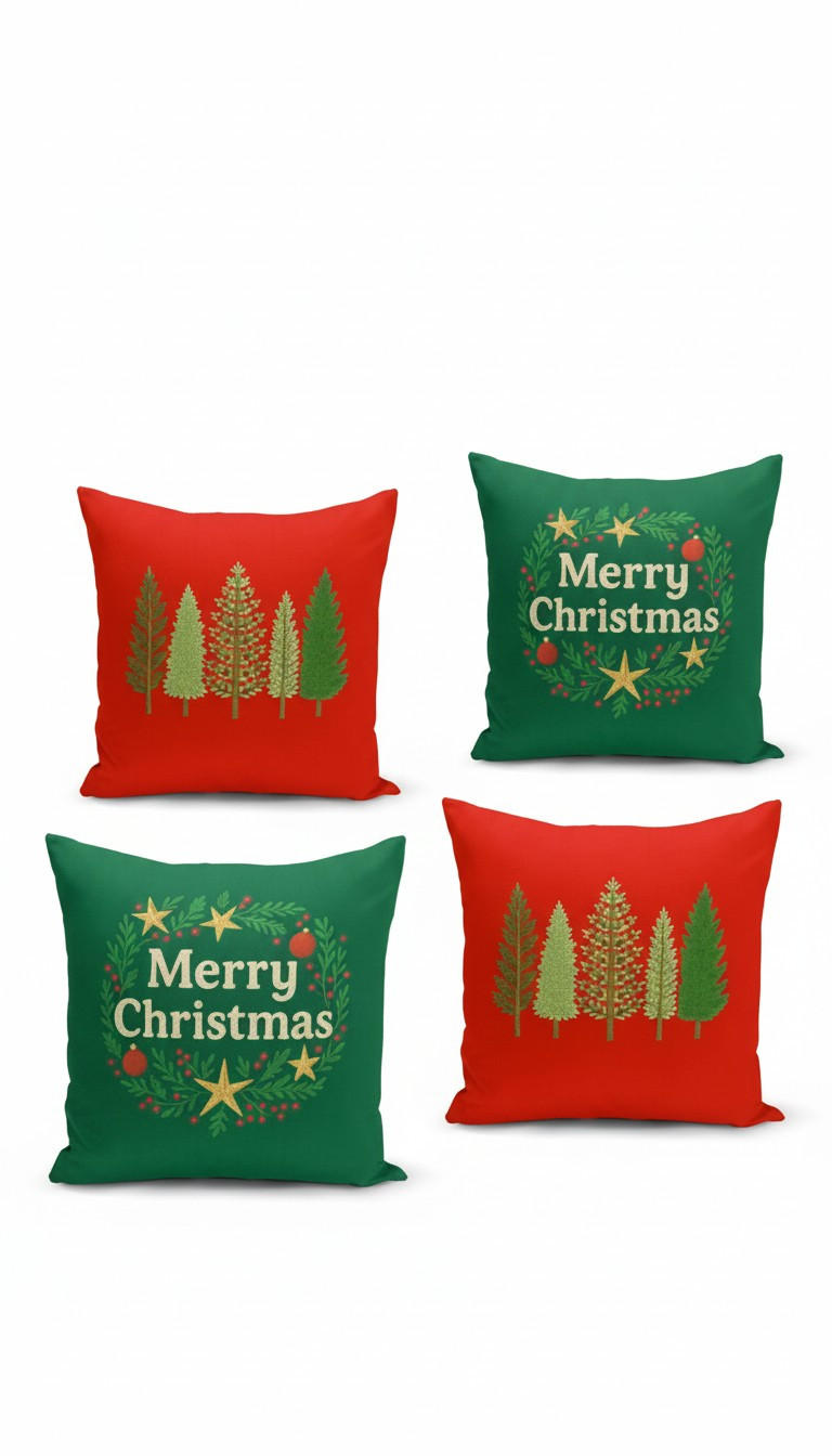 KISSENBEZUG-SET 43/43 cm  - Multicolor, Basics, Textil (43/43cm) - X-Mas