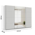 SCHWEBETÜRENSCHRANK  in Seidengrau  - Seidengrau/Alufarben, KONVENTIONELL, Glas/Holzwerkstoff (315/229/62cm) - Xora