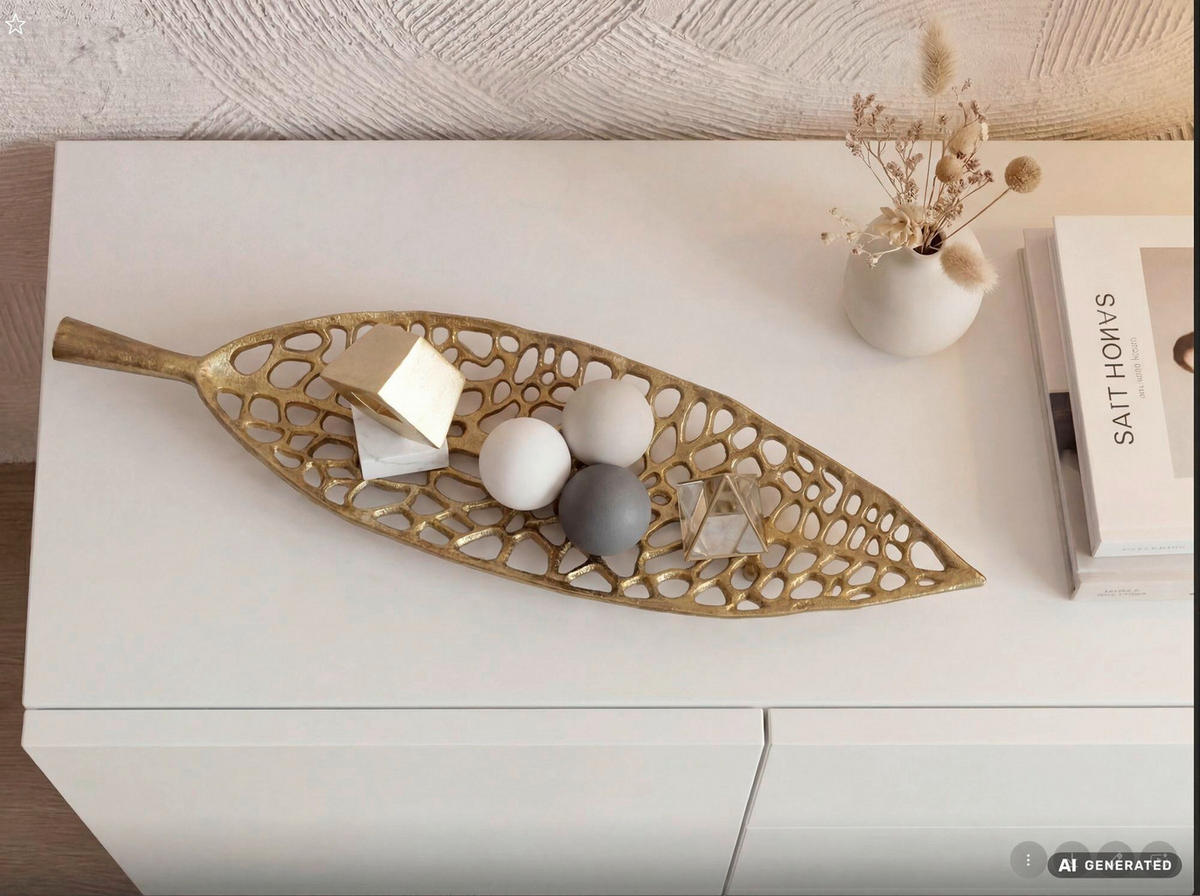 DEKOSCHALE - Goldfarben, Design, Metall (63/5/15cm) - Livetastic
