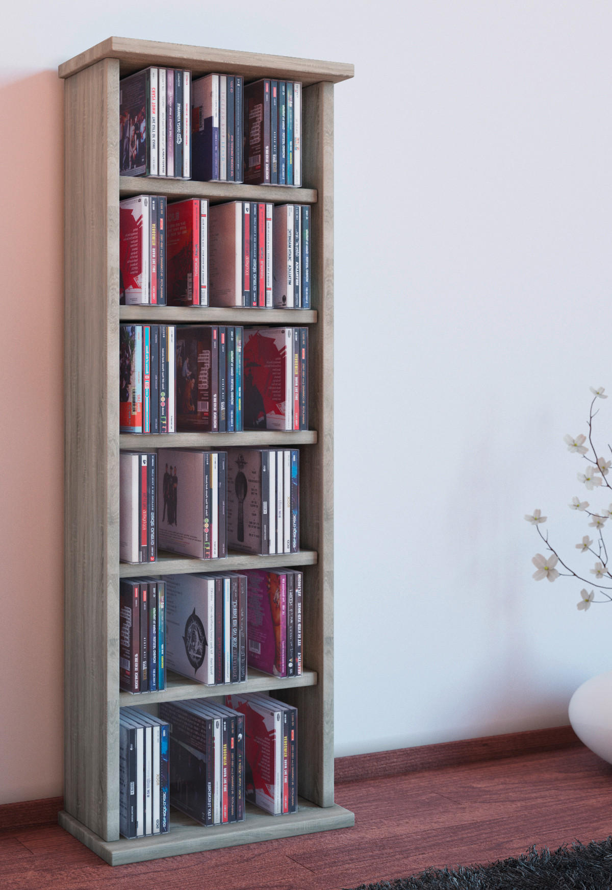 CD-HYLLA 31/92/18 cm  - ekfärgad, Klassisk, trämaterial (31/92/18cm) - MID.YOU