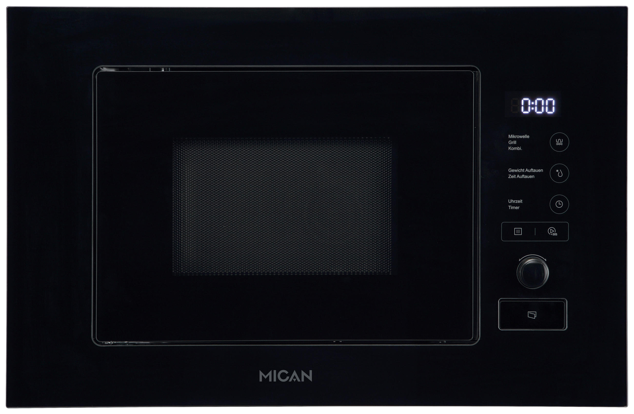 EINBAUMIKROWELLE MGM17SCBG  - Schwarz, Basics, Glas/Metall (60/38,2/32cm) - Mican