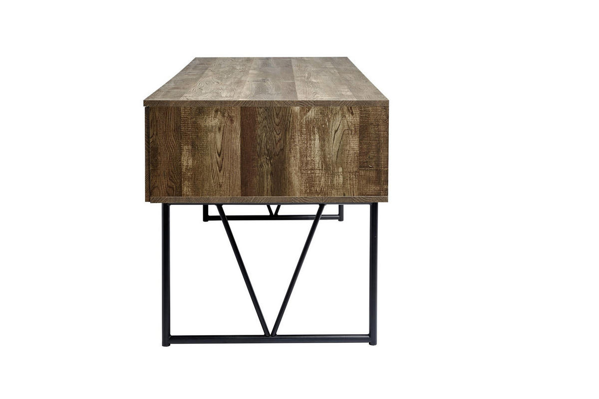 SCHREIBTISCH 160/73/77,5 cm  in Eichefarben  - Eichefarben/Anthrazit, Design, Holzwerkstoff/Metall (160/73/77,5cm)