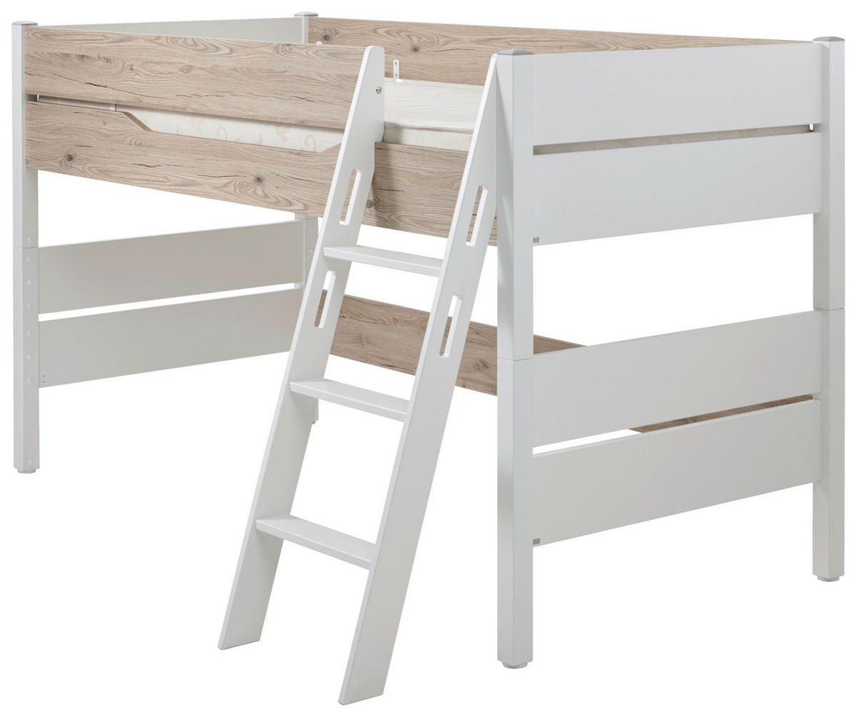 HOCHBETT 90/200 cm  - Weiss/Eichefarben, Design, Holz/Holzwerkstoff (90/200cm) - Paidi