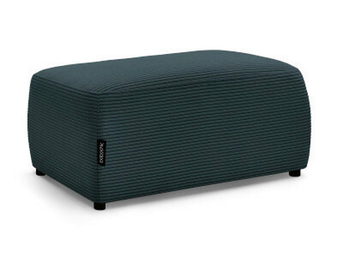HOCKER ATILLA Cord Dunkelblau  - Schwarz/Dunkelblau, MODERN, Kunststoff/Textil (92/44/48cm)