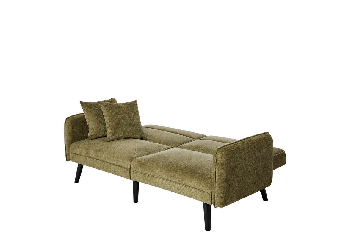 SCHLAFSOFA Bouclé Grün, Opal  - Champagner/Opal, MODERN, Holz/Textil (191/83/84cm) - Livetastic