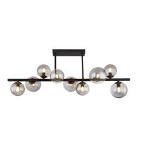 STROPNA SVETILKA Ena 86,6/38/30 cm   - siva/črna, Trend, kovina/steklo (86,6/38/30cm)