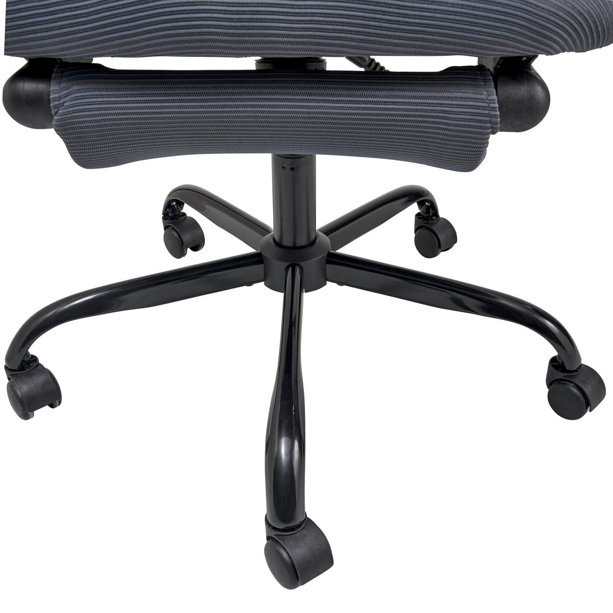 DREHSTUHL Netzbespannung Grau, Schwarz  - Schwarz/Grau, MODERN, Kunststoff/Textil (65/115-123/68cm) - Livetastic