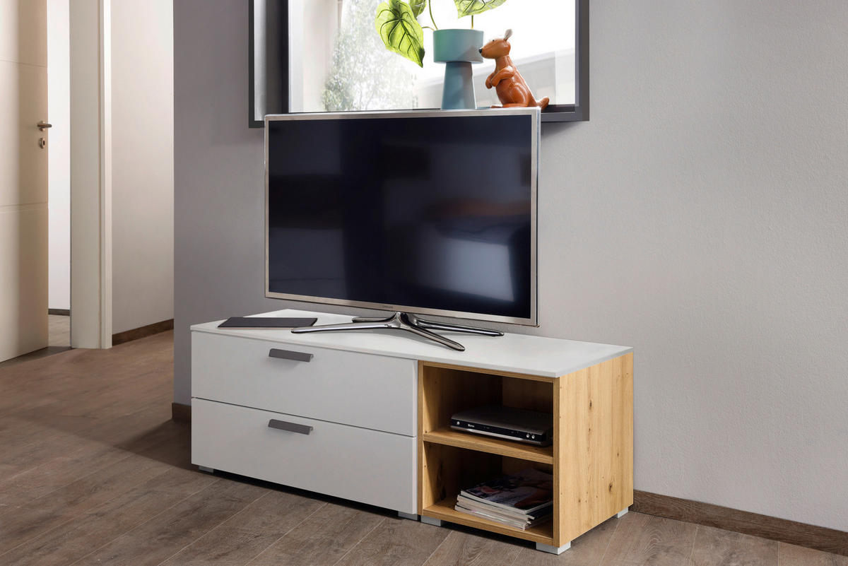 TV-ELEMENT 120/42/42 cm  - Graphitfarben/Alufarben, Design, Holzwerkstoff/Kunststoff (120/42/42cm) - Xora
