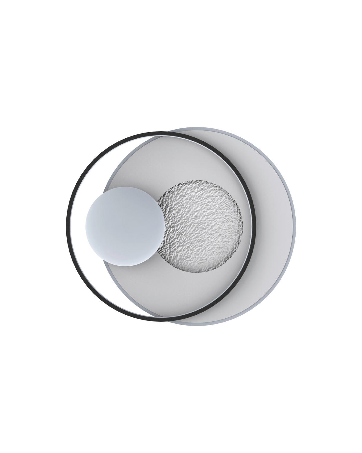 LED-DECKENLEUCHTE 34 W    58/50/10,5 cm  - Weiss/Schwarz, Basics, Kunststoff/Metall (58/50/10,5cm) - Novel