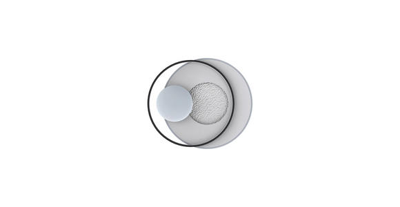 LED-DECKENLEUCHTE 58/50/10,5 cm   - Schwarz/Weiß, Basics, Kunststoff/Metall (58/50/10,5cm) - Novel