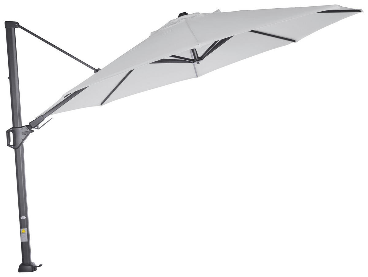 AMPELSCHIRM  350/350 cm  - Anthrazit/Grau, KONVENTIONELL, Textil/Metall (350/350cm) - Siena Garden