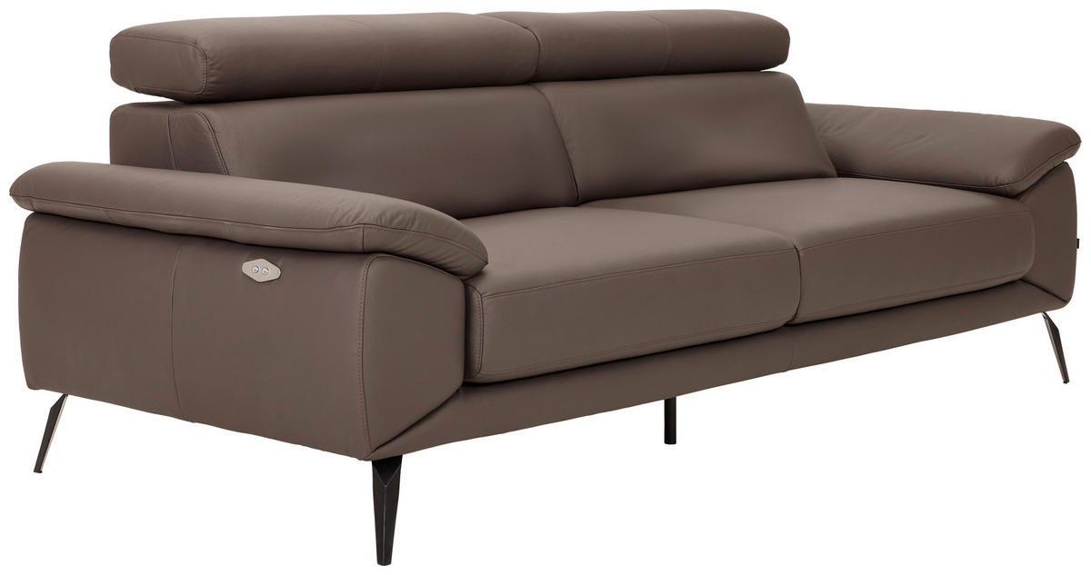 3-SITZER-SOFA Echtleder Braun - edles Design