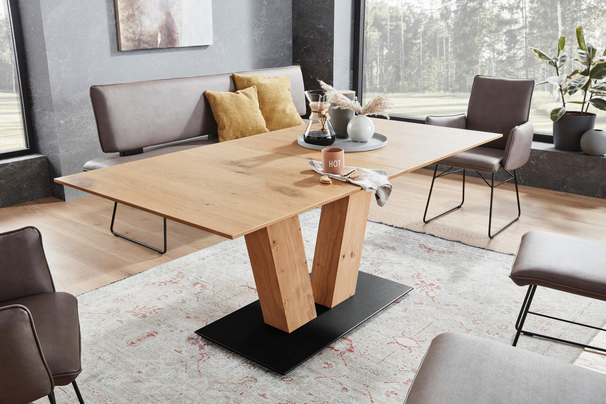 SITZBANK in Metall, Textil Braun, Schwarz  - Schwarz/Braun, Design, Textil/Metall (195/91/65cm) - Dieter Knoll