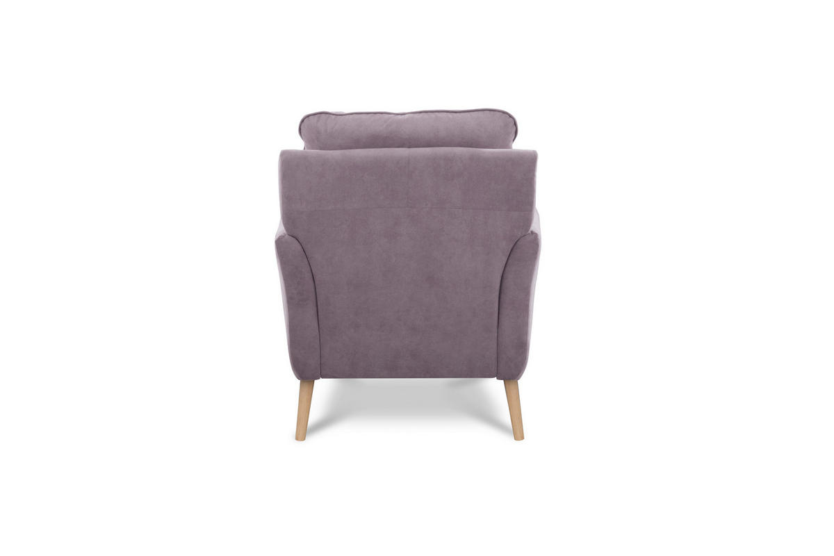 SESSEL in Mikrofaser Rosa  - Buchefarben/Rosa, Design, Holz/Textil (88/110/92cm) - Livetastic