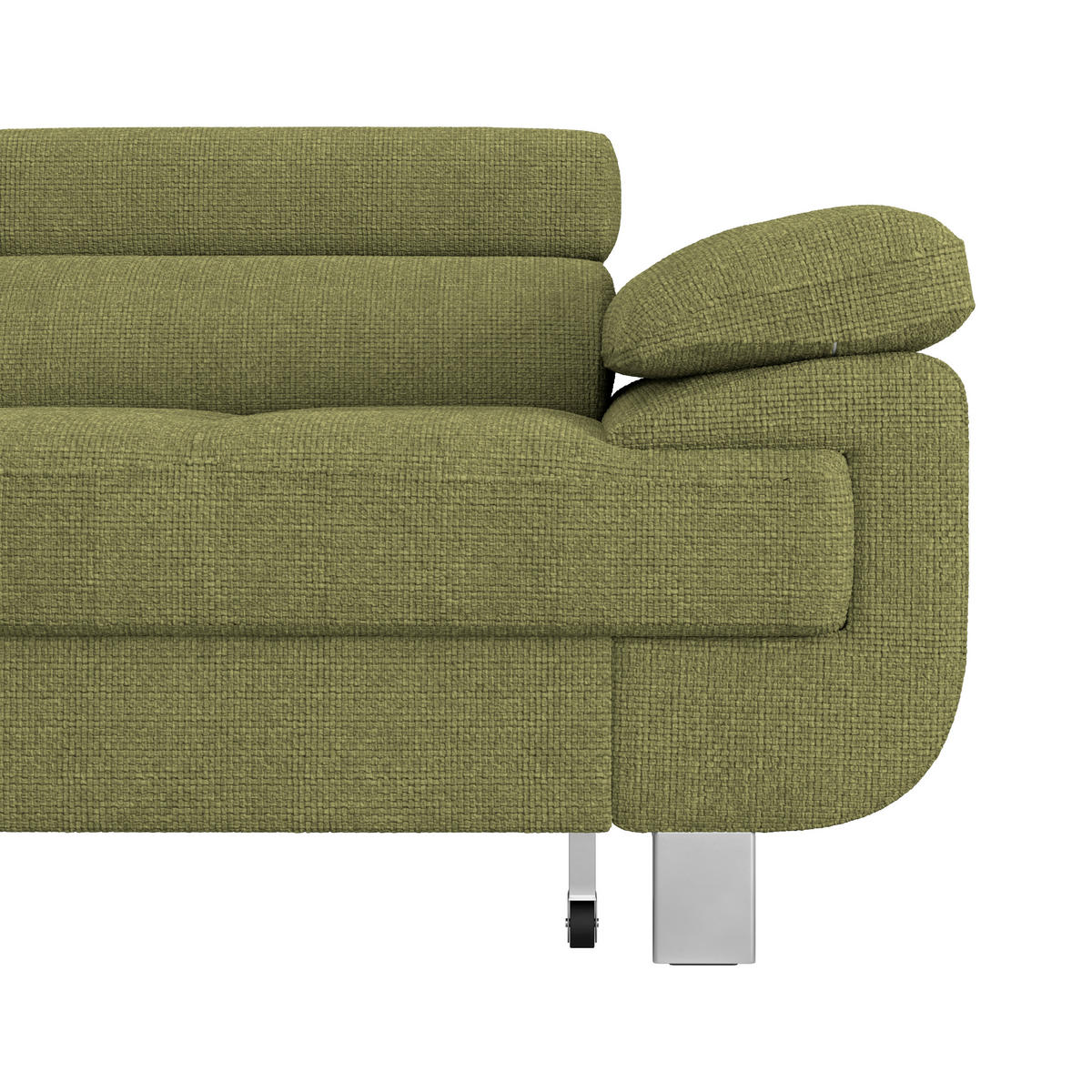 ECKSOFA Khaki Drell  - Khaki, MODERN, Textil/Metall (230/270cm) - MID.YOU