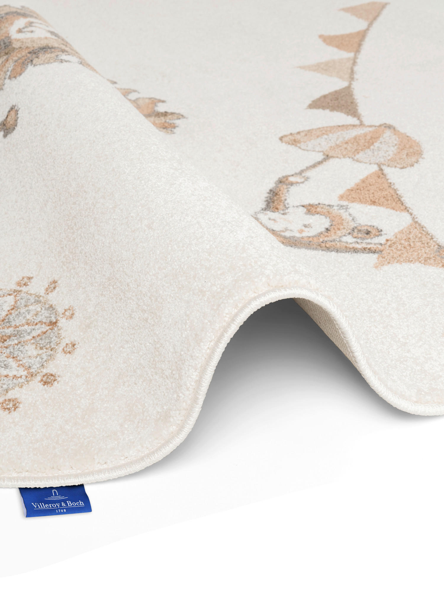 Thumbnail - Villeroy & Boch Kinderteppich Boho Kids, Creme, Mehrfarbig, Hellbraun, Kunststoff, Affe, rund, Oeko-Tex® Standard 100, f...
