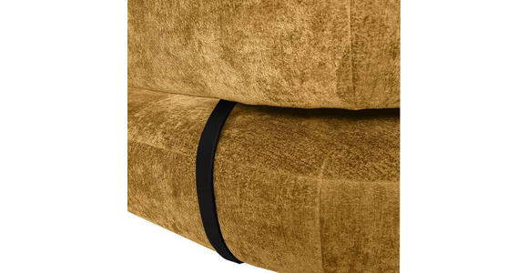 ECKSOFA Gelb Chenille  - Gelb/Schwarz, Design, Holz/Textil (265/200cm) - Landscape