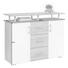 KOMMODE Eichefarben, Weiß - Eichefarben/Silberfarben, KONVENTIONELL, Holzwerkstoff/Kunststoff (116/90/38cm) - Carryhome KOMMODE Eichefarben, Weiß - Eichefarben/Silberfarben, KONVENTIONELL, Holzwerkstoff/Kunststoff (116/90/38cm) - Carryhome