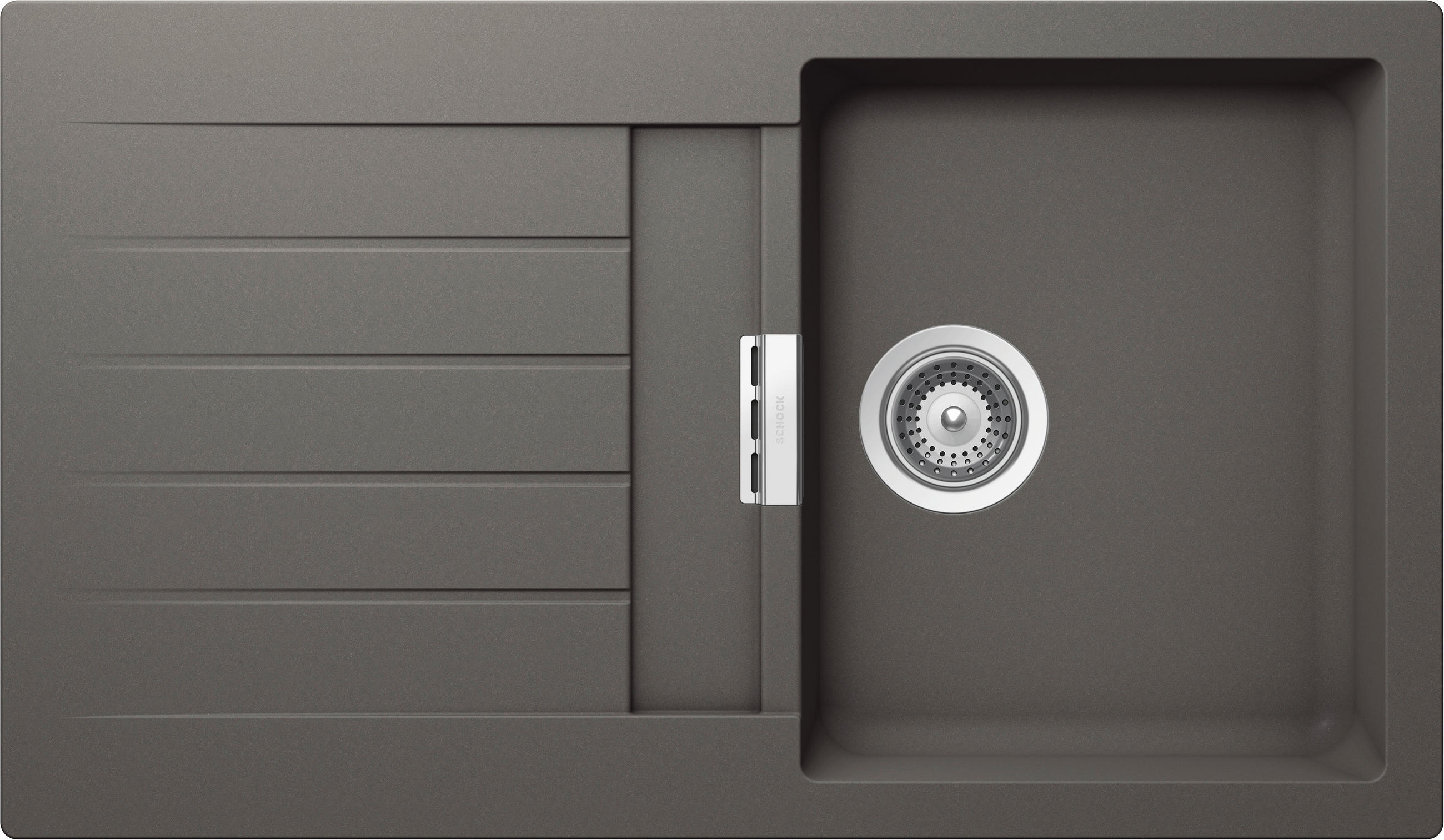 SPÜLE SIGD100USIL  - Grau, Basics, Stein (86/50cm) - Schock