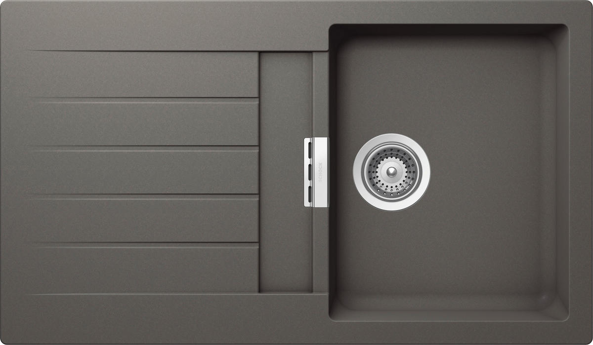 SPÜLE SIGD100ASIL  - Grau, Basics, Stein (86/50cm) - Schock