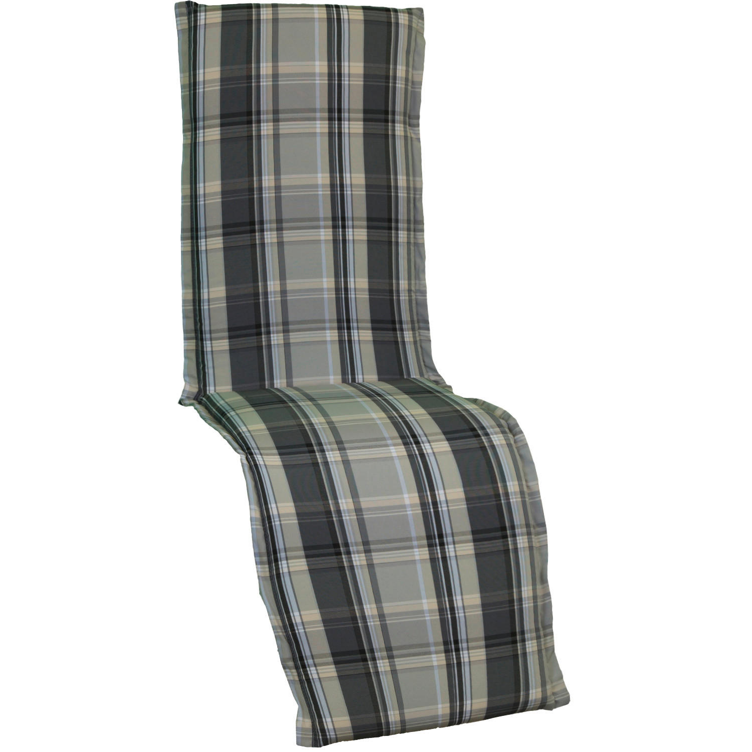 RELAXSESSELAUFLAGE in Beige Karo  - Beige, Basics, Textil (170/52/8cm) - Gardenson