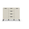SIDEBOARD  in 120/92/42 cm  - Champagner/Dunkelgrau, Design, Holzwerkstoff/Metall (120/92/42cm) - Xora