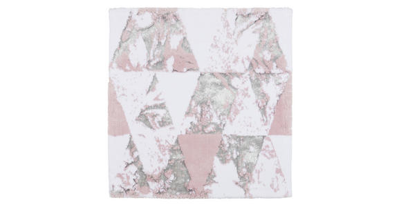 BADEMATTE 60/60 cm Weiß, Flieder - Flieder/Weiß, Design, Textil (60/60cm) - Ambiente