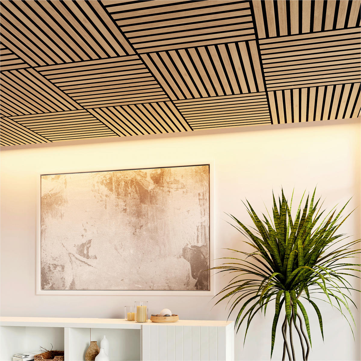 AKUSTIKPANEEL Echtholz Wallution PRO 2 Stück  - Eichefarben, Basics, Holz/Holzwerkstoff (60/60/0.75cm) - Novel