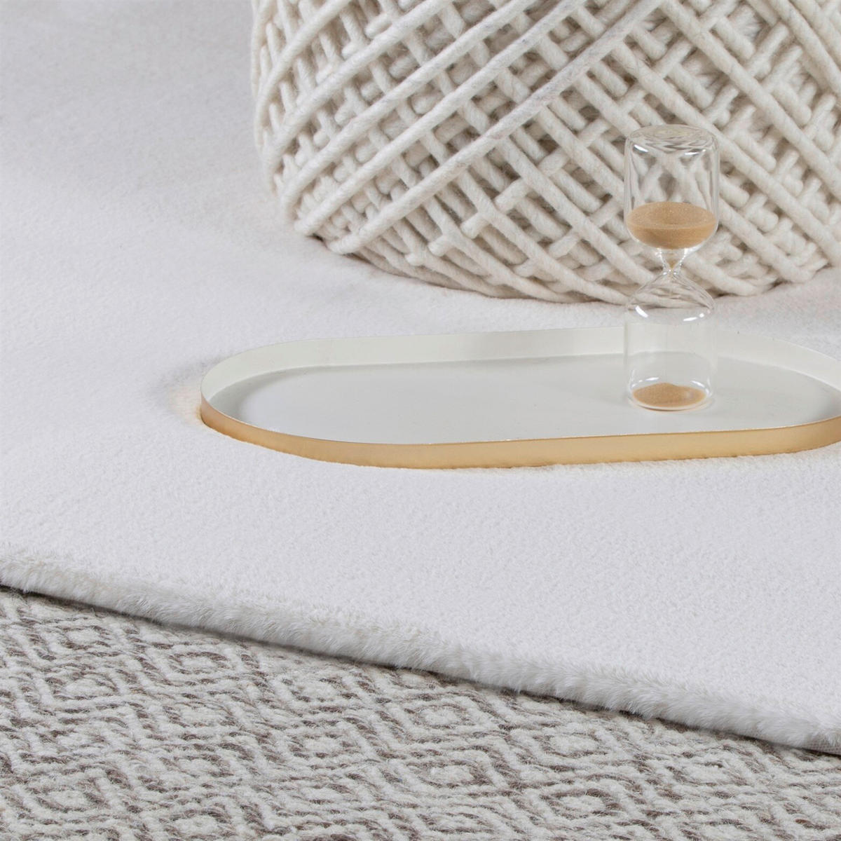 FLACHWEBETEPPICH 120/170 cm Creme  - Creme, Basics, Textil (120/170cm) - Kayoom