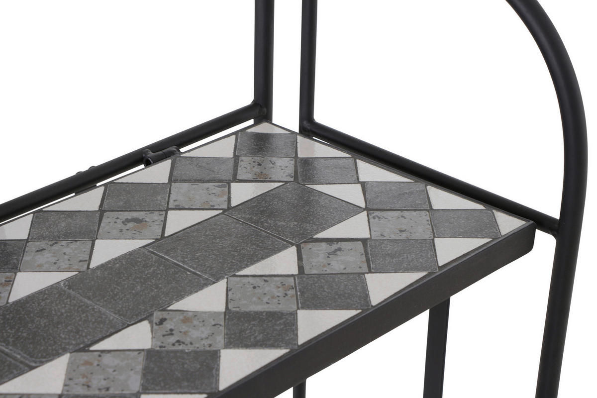 PFLANZTISCH - Schwarz, KONVENTIONELL, Keramik/Metall (62/142/29cm) - Siena Garden