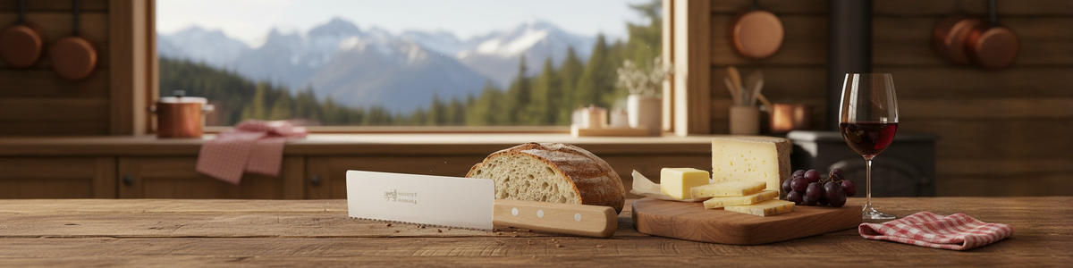 KÄSEMESSER Heidi Cheese Line: Raclette Master 26 cm  - Edelstahlfarben/Buchefarben, Basics, Holz/Metall (26cm) - Heidi Cheese Line