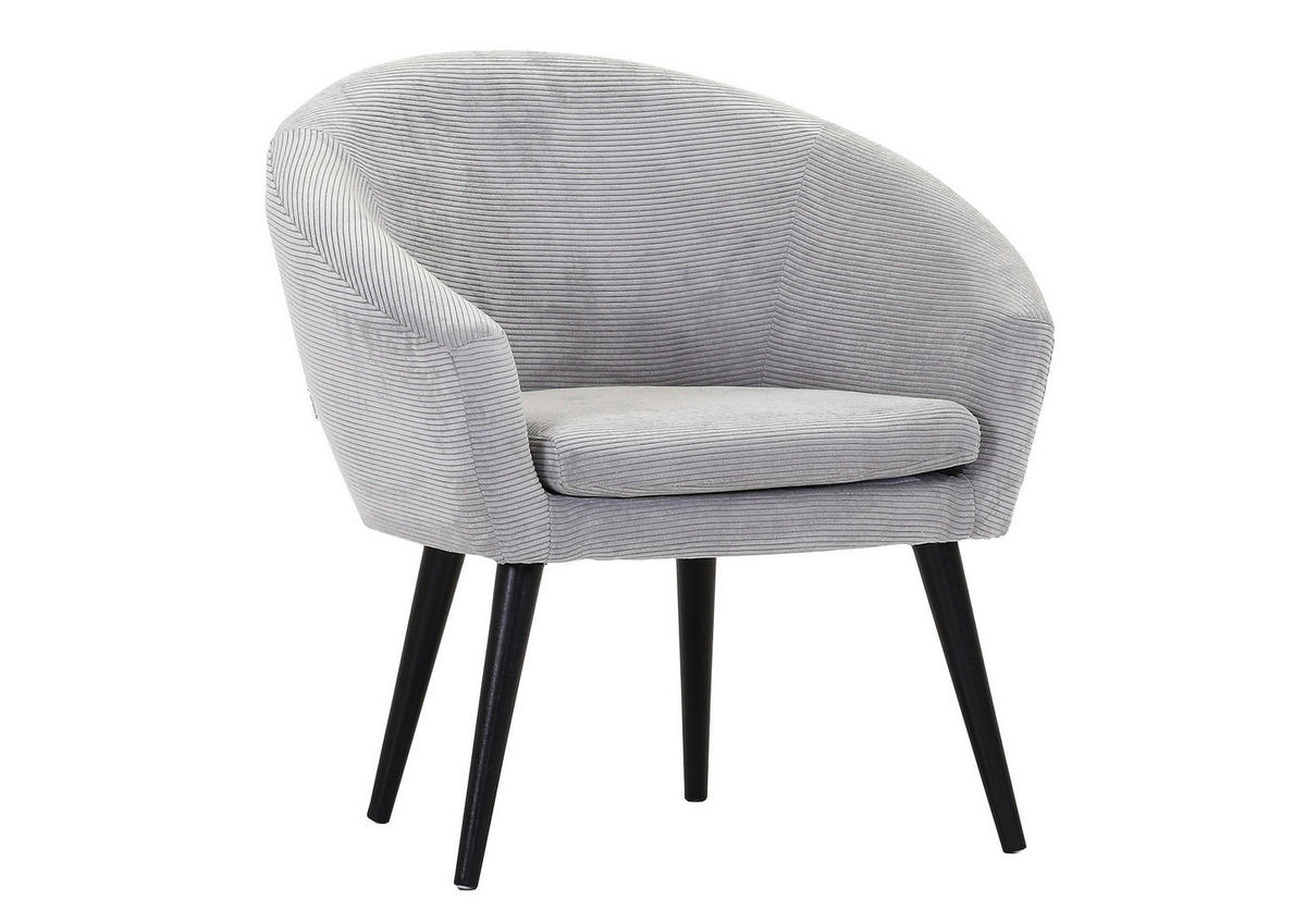 KŘESLO, textil, šedá - šedá/černá, Design, dřevo/textil (73/73/66cm) - Niels Andersson