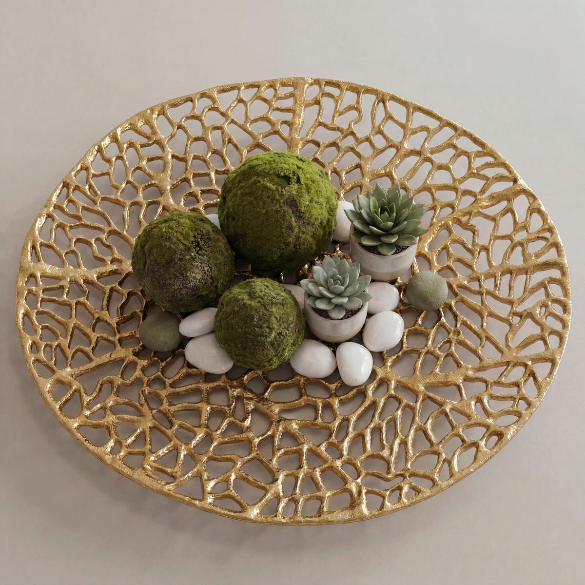 DEKOSCHALE - Goldfarben, Design, Metall (44/4/44cm) - Livetastic