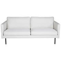2-SITS SOFFA i metall, textil cremefärgad, svart  - svart/cremefärgad, Design, metall/textil (180/78/80cm) - Livetastic
