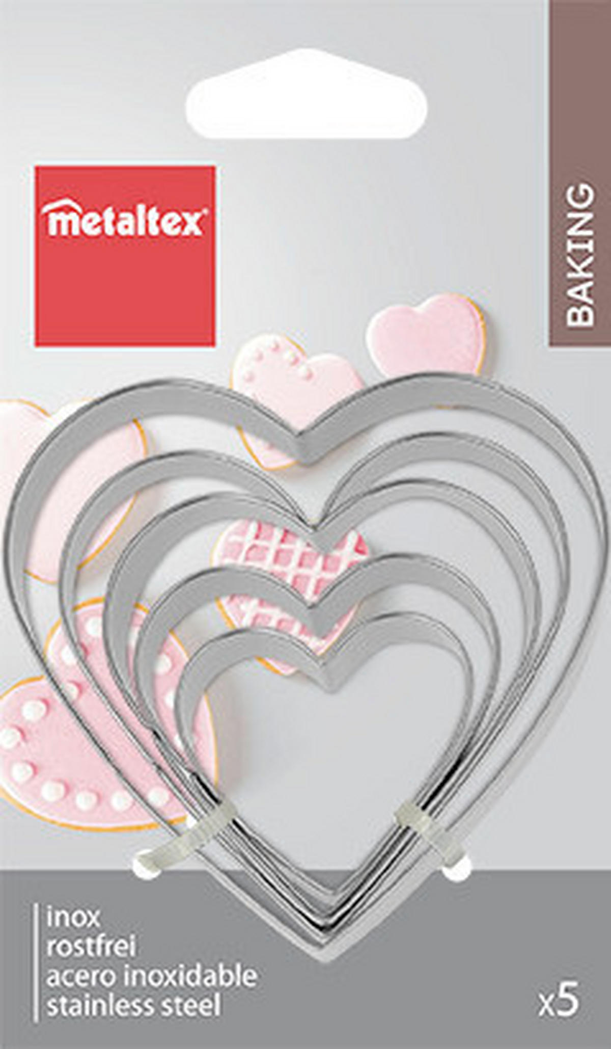 LINZER KISZÚRÓ - ezüstszínű, fém - Metaltex