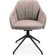ARMLEHNSTUHL  in Aluminium Velours  - Ecru/Schwarz, Design, Textil/Metall (58/81,5-84,5/60cm) - Johann Jakob