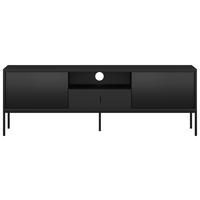 LOWBOARD Maggiore  in 154,5/52,4/39 cm  - Schwarz, Design, Holzwerkstoff/Metall (154,5/52,4/39cm) - Boxxx