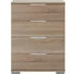 NACHTKÄSTCHEN in Eichefarben - Chromfarben/Eichefarben, Design, Holzwerkstoff/Kunststoff (52 74 38cm) - Carryhome NACHTKÄSTCHEN in Eichefarben - Chromfarben/Eichefarben, Design, Holzwerkstoff/Kunststoff (52 74 38cm) - Carryhome