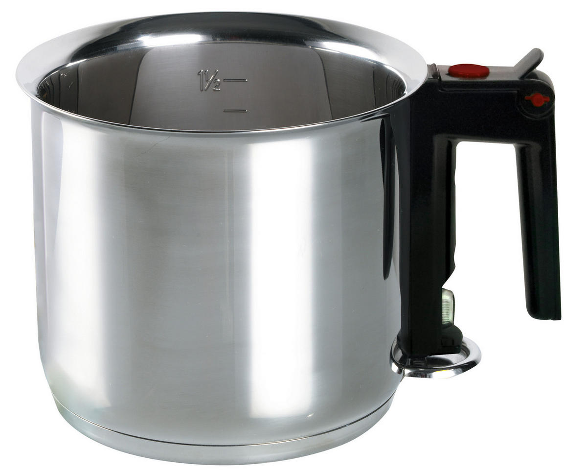 SIMMERTOPF Meine Küche 1,5 l  - Silberfarben/Schwarz, Basics, Kunststoff/Metall (16cm) - ELO